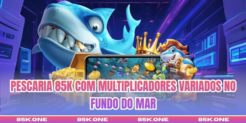 Interface de bônus e recompensas diárias do 85K Pescaria 