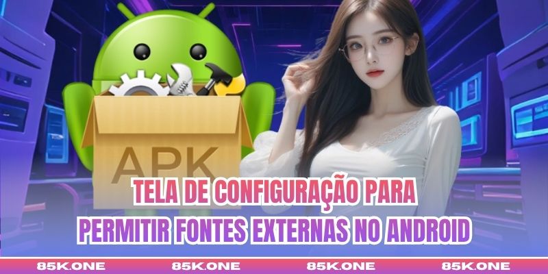 Tela de configuração para permitir fontes externas no Android
